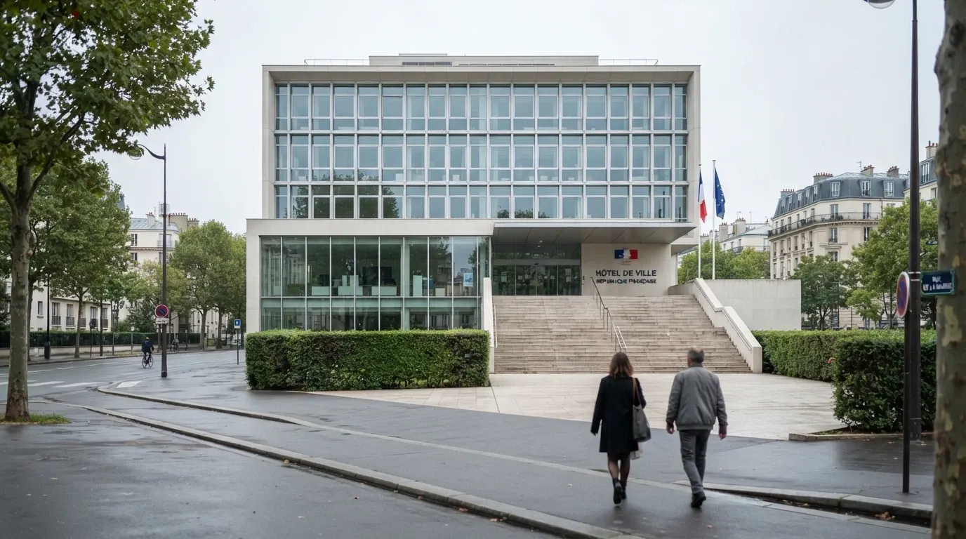Façade du siège de l'ANJ au 11 boulevard Gallieni à Issy-les-Moulineaux
