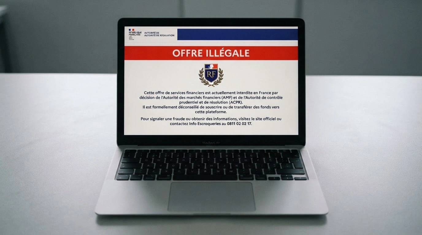 Page officielle du site de l'ANJ affichant un avertissement sur l'offre illégale de casino en ligne.