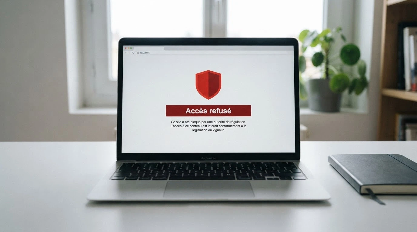 Capture d'écran de la liste noire des sites de jeux illégaux publiée par l'ANJ sur son site officiel