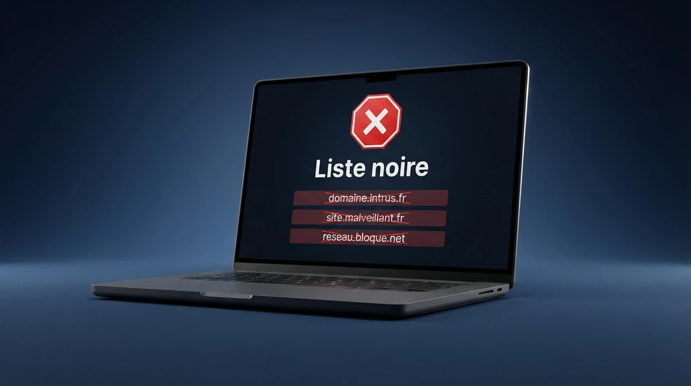 Capture d'écran de la liste noire des sites de jeux interdits publiée par l'ANJ