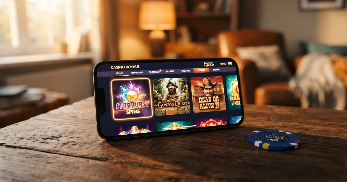 Capture d'écran d'une sélection de jeux NetEnt sur l'interface d'un casino en ligne, incluant Starburst, Gonzo's Quest et Dead or Alive.