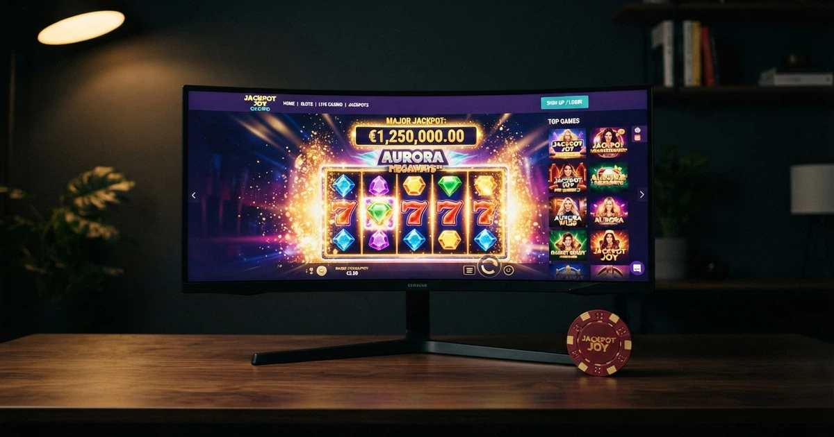 Page d'accueil d'un casino en ligne affichant des machines à sous Playtech