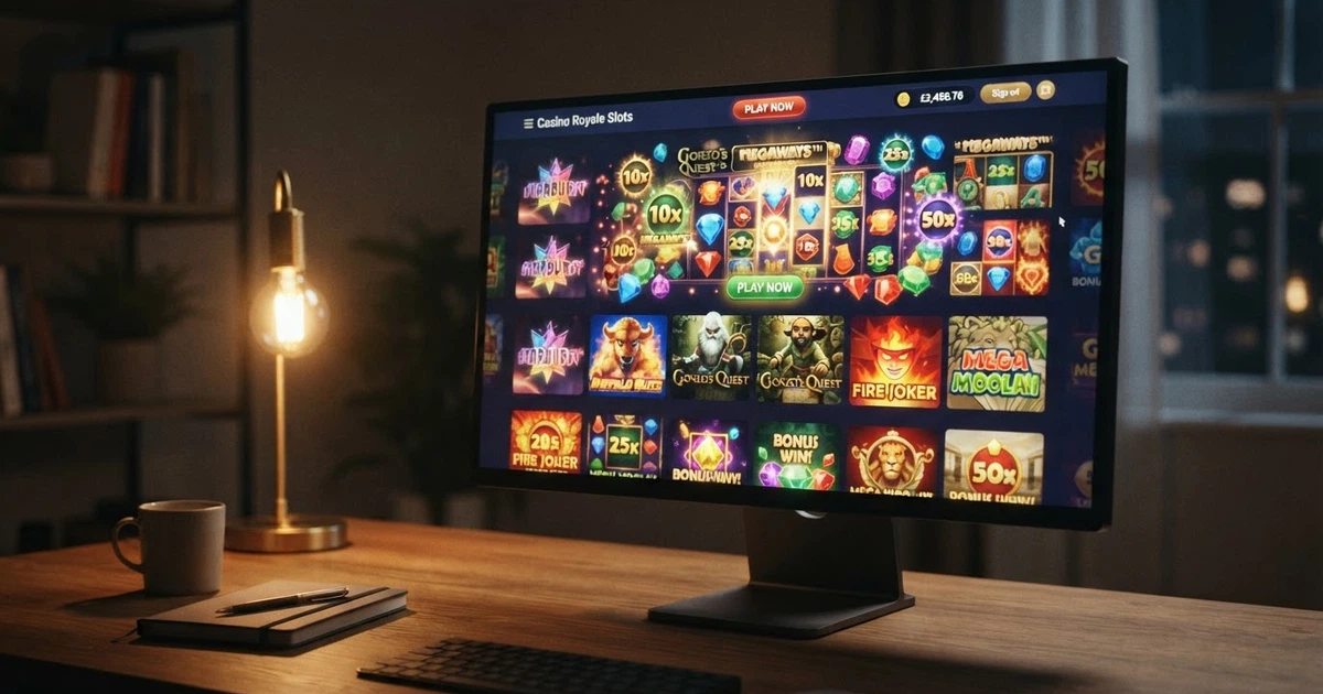 Interface d'un casino en ligne affichant une sélection de jeux Pragmatic Play sur un écran d'ordinateur