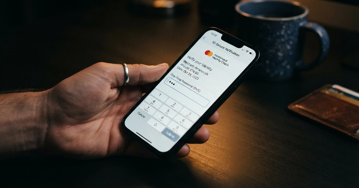 Interface de dépôt d'un casino en ligne affichant l'écran d'authentification 3D Secure avec un code SMS à saisir