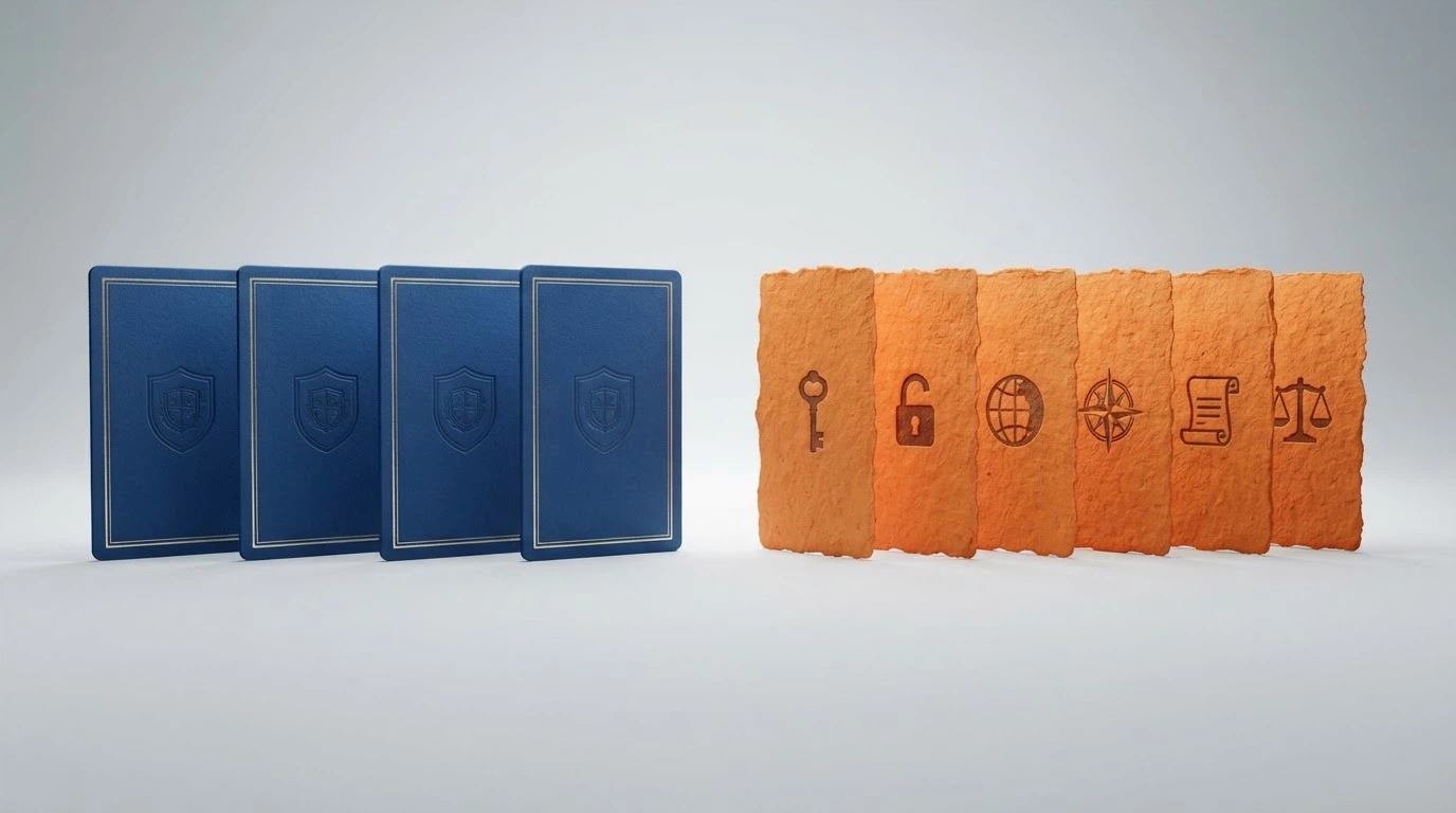 Dix cartes d'opérateur alignées, les quatre premières en bleu (agrément ANJ), les six suivantes en orange (offshore), avec leur licence et leur bonus clé affichés sous chaque carte.