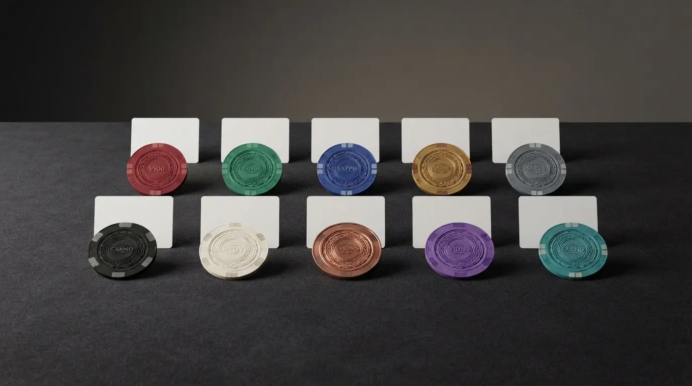 Dix cartes de casino alignées en grille comparative, chacune portant le nom d'un opérateur, un indicateur de licence et une pastille de couleur pour le délai de retrait