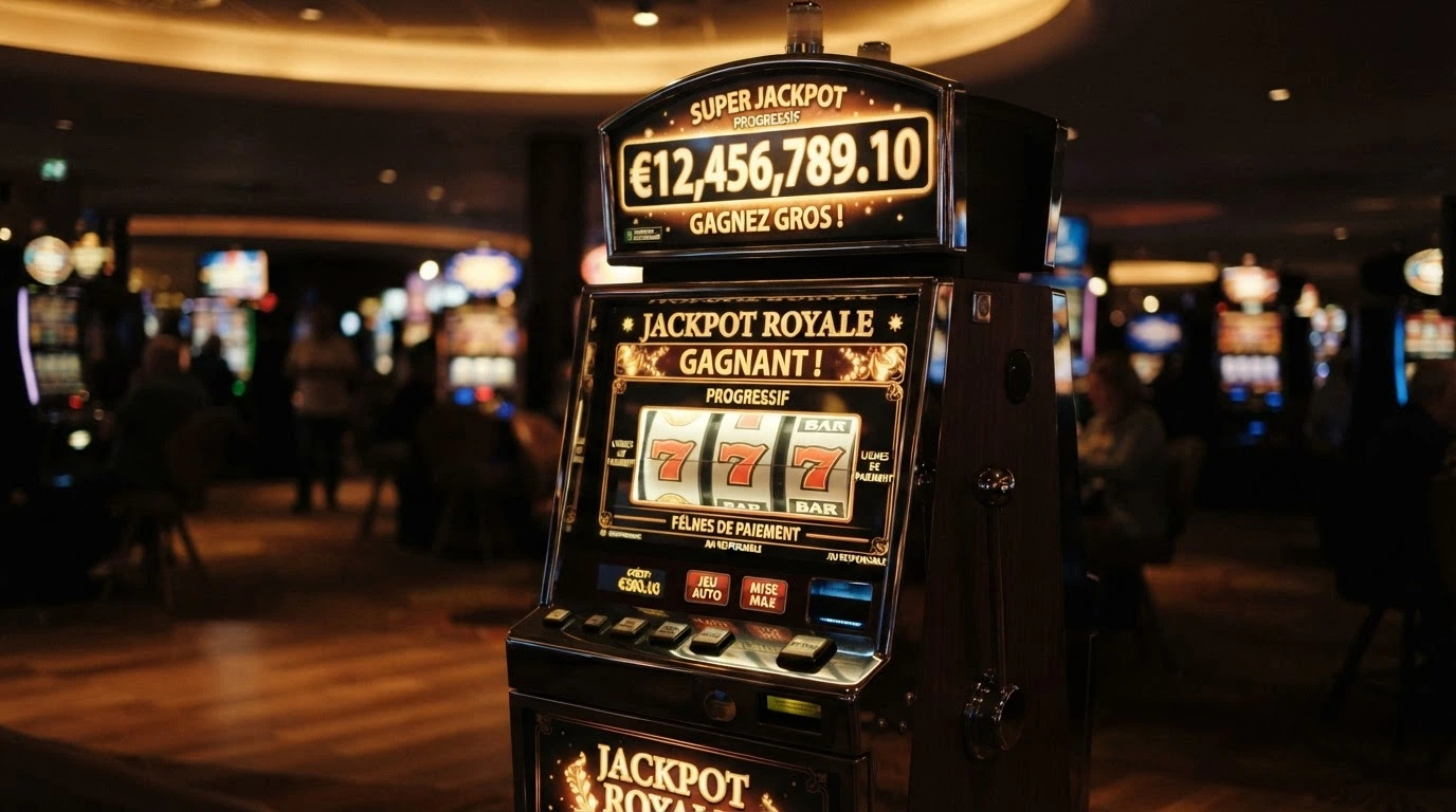 Illustration de la machine à sous Mega Moolah avec le montant record de 19,4 millions d'euros